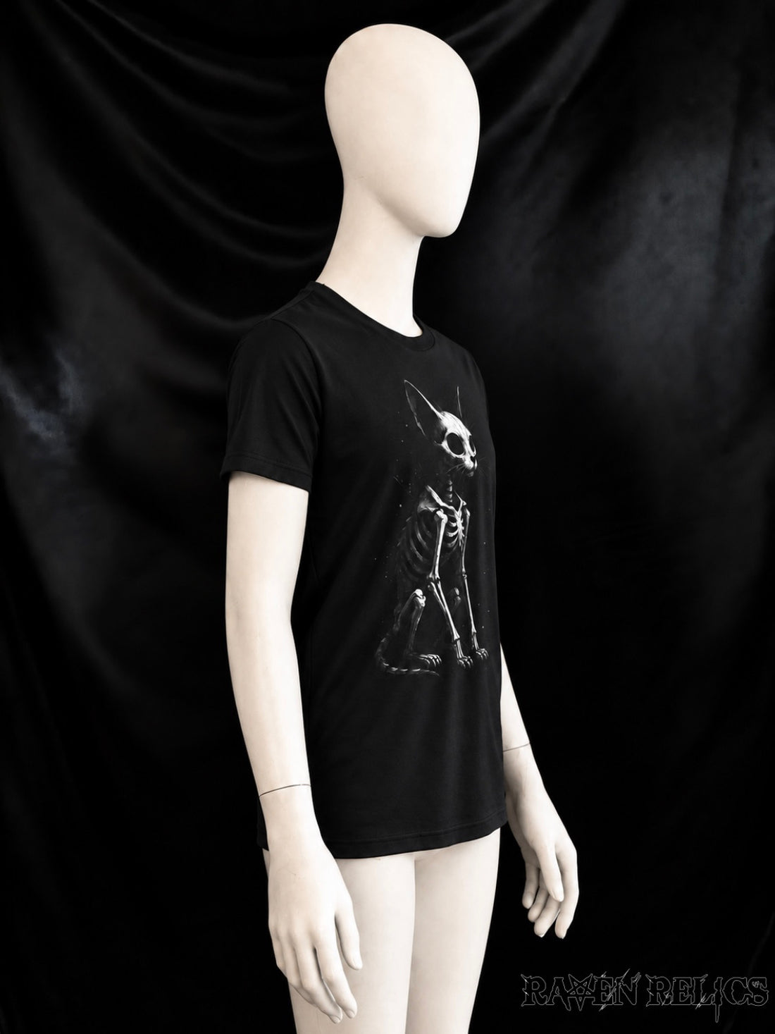 Women's Cat Skeleton T-shirt