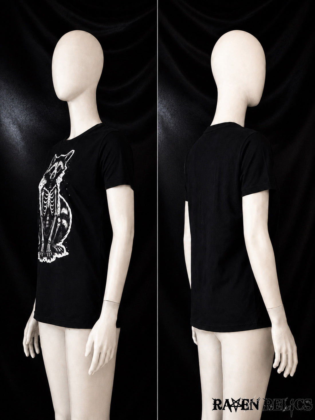Women's Raccoon Skeleton T-shirt