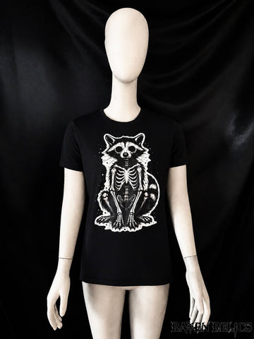 Women's Raccoon Skeleton T-shirt